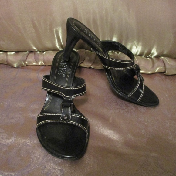 BLACK LEATHER SANDAL - Picture 2 of 6